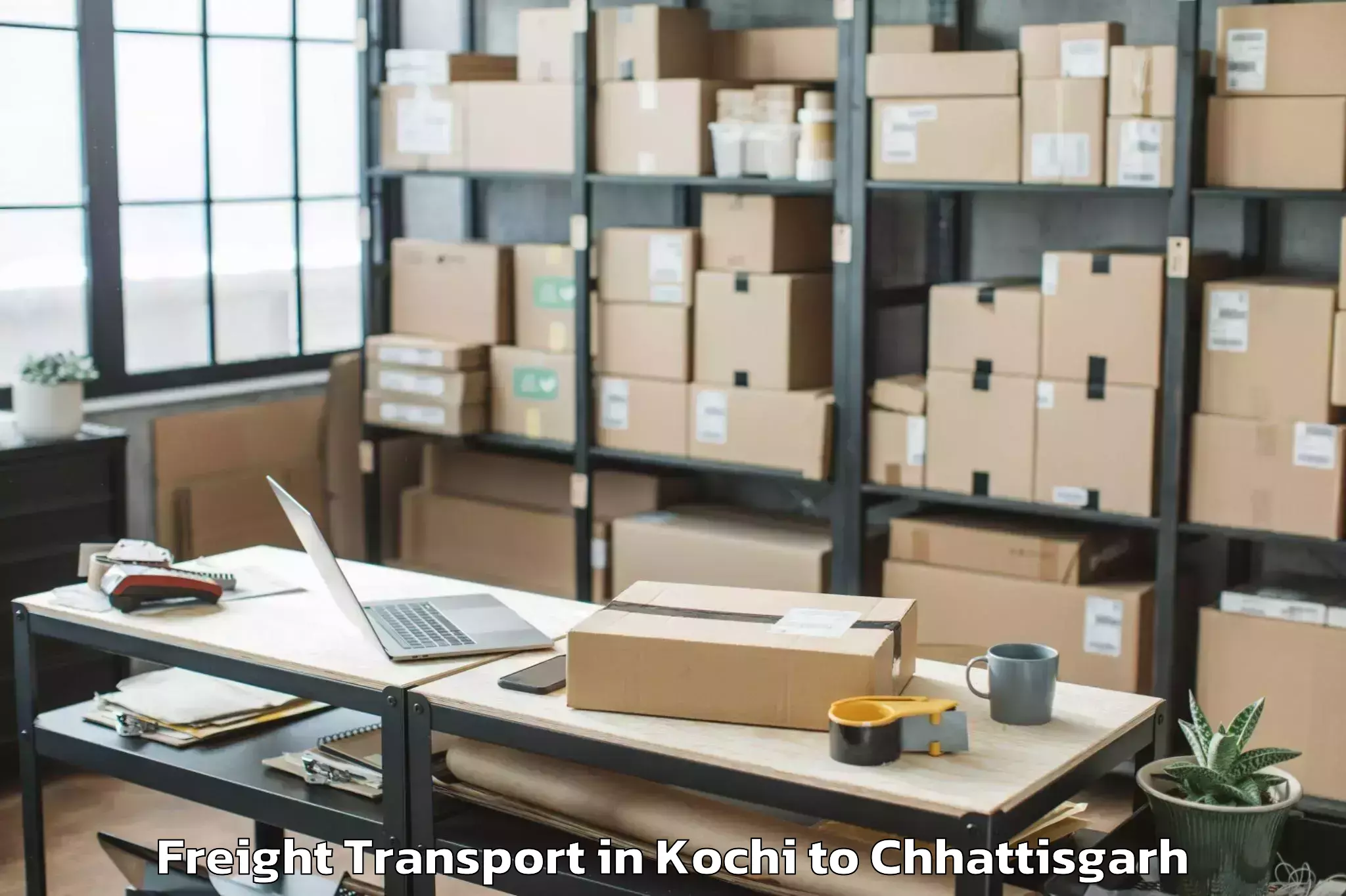 Quality Kochi to Abhilashi University Raipur Freight Transport